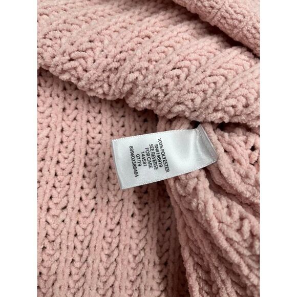 Candies Pink Open Knit Sweater Size Medium - Picture 8 of 9